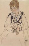 Egon Schiele, The Artist' Wife,seated (mk12)